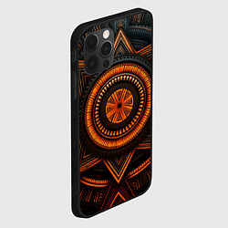 Чехол для iPhone 12 Pro Max Орнамент в африканском стиле на тёмном фоне, цвет: 3D-черный — фото 2