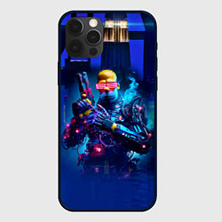 Чехол для iPhone 12 Pro Max Крутой Гомер Симпсон - киберпанк, цвет: 3D-черный