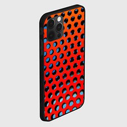 Чехол для iPhone 12 Pro Max Перфорированная металлическая текстура, цвет: 3D-черный — фото 2