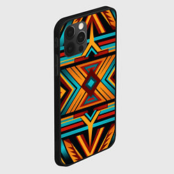 Чехол для iPhone 12 Pro Max Геометрический узор с этическом стиле, цвет: 3D-черный — фото 2