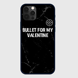 Чехол для iPhone 12 Pro Max Bullet For My Valentine glitch на темном фоне посе, цвет: 3D-черный