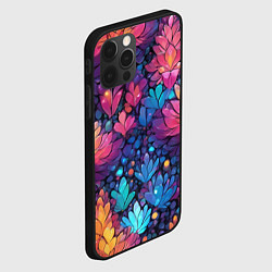 Чехол для iPhone 12 Pro Max Растительный абстрактный узор, цвет: 3D-черный — фото 2