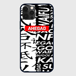 Чехол для iPhone 12 Pro Max Ahegao steel symbol, цвет: 3D-черный