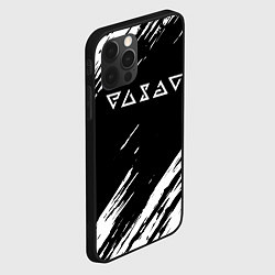 Чехол для iPhone 12 Pro Max Ведьмак лого магия краски, цвет: 3D-черный — фото 2