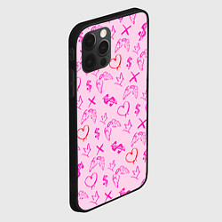 Чехол для iPhone 12 Pro Max Паттерн - розовые граффити, цвет: 3D-черный — фото 2