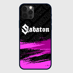 Чехол для iPhone 12 Pro Max Sabaton rock legends посередине, цвет: 3D-черный