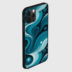 Чехол для iPhone 12 Pro Max Бирюзовая геометрия, цвет: 3D-черный — фото 2
