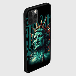 Чехол для iPhone 12 Pro Max Статуя свободы в New York США, цвет: 3D-черный — фото 2