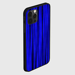 Чехол для iPhone 12 Pro Max Абстрактные полосы ультрамарин, цвет: 3D-черный — фото 2