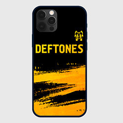 Чехол для iPhone 12 Pro Max Deftones - gold gradient посередине, цвет: 3D-черный