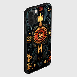 Чехол для iPhone 12 Pro Max Паттерн в славянской стилистике, цвет: 3D-черный — фото 2