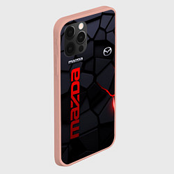 Чехол для iPhone 12 Pro Max Mazda - плиты с эффектом свечения, цвет: 3D-светло-розовый — фото 2