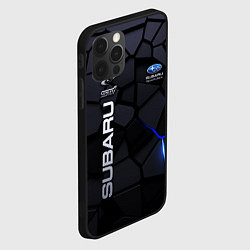 Чехол для iPhone 12 Pro Max Subaru - плиты с эффектом свечения, цвет: 3D-черный — фото 2