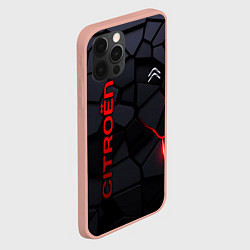 Чехол для iPhone 12 Pro Max Citroen - плиты с эффектом свечения, цвет: 3D-светло-розовый — фото 2