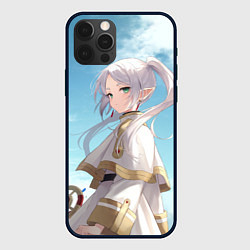 Чехол для iPhone 12 Pro Max Фрирен и небо - эльфийка, цвет: 3D-черный