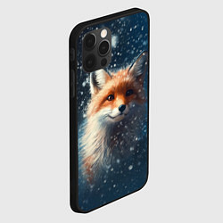 Чехол для iPhone 12 Pro Max Fox in the snow, цвет: 3D-черный — фото 2