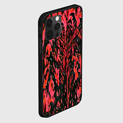 Чехол для iPhone 12 Pro Max Демонический доспех красный, цвет: 3D-черный — фото 2