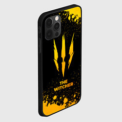 Чехол для iPhone 12 Pro Max The Witcher - gold gradient, цвет: 3D-черный — фото 2