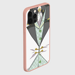 Чехол для iPhone 12 Pro Max Белый мультяшный фрак с шейным платком, цвет: 3D-светло-розовый — фото 2