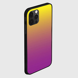 Чехол для iPhone 12 Pro Max Желто-фиолетовый градиент, цвет: 3D-черный — фото 2