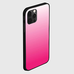Чехол для iPhone 12 Pro Max Бело-розовый градиент, цвет: 3D-черный — фото 2