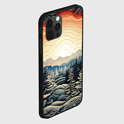 Чехол для iPhone 12 Pro Max Искрящиеся снежинки в вальсе волшебства, цвет: 3D-черный — фото 2