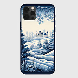 Чехол для iPhone 12 Pro Max Зимняя сказка 2024, цвет: 3D-черный