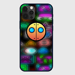 Чехол для iPhone 12 Pro Max Geometry dash stiker, цвет: 3D-черный