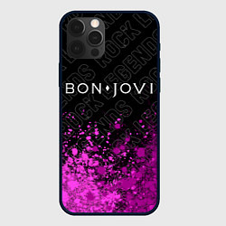 Чехол для iPhone 12 Pro Max Bon Jovi rock legends посередине, цвет: 3D-черный