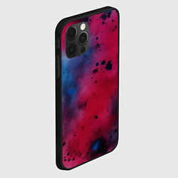 Чехол для iPhone 12 Pro Max Акварельные брызги в розовом, цвет: 3D-черный — фото 2