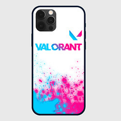 Чехол для iPhone 12 Pro Max Valorant neon gradient style посередине, цвет: 3D-черный