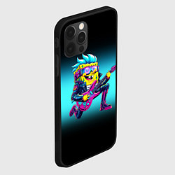 Чехол для iPhone 12 Pro Max Sponge Bob - rock guitarist - ai art, цвет: 3D-черный — фото 2