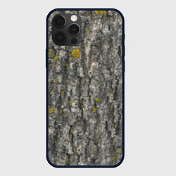 Чехол для iPhone 12 Pro Max Узор коры дерева, цвет: 3D-черный