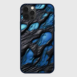 Чехол для iPhone 12 Pro Max Синяя текучая субстанция, цвет: 3D-черный