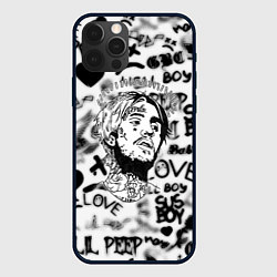 Чехол для iPhone 12 Pro Max Lil peep автограф, цвет: 3D-черный