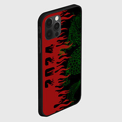 Чехол для iPhone 12 Pro Max Зеленый дракон - 2024, цвет: 3D-черный — фото 2