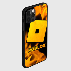 Чехол для iPhone 12 Pro Max Roblox - gold gradient, цвет: 3D-черный — фото 2