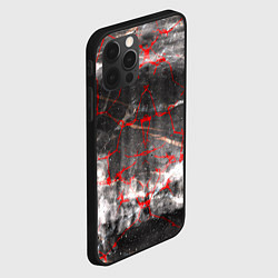 Чехол для iPhone 12 Pro Max Красные узоры, цвет: 3D-черный — фото 2