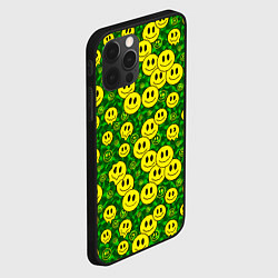 Чехол для iPhone 12 Pro Max Камуфляжные смайлики, цвет: 3D-черный — фото 2