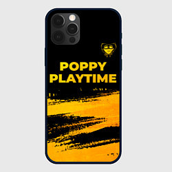 Чехол для iPhone 12 Pro Max Poppy Playtime - gold gradient посередине, цвет: 3D-черный