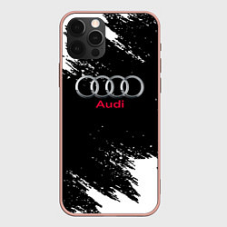 Чехол для iPhone 12 Pro Max AUDI sport краски, цвет: 3D-светло-розовый