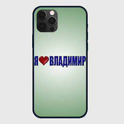 Чехол для iPhone 12 Pro Max Я люблю Владимир, цвет: 3D-черный