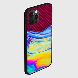 Чехол для iPhone 12 Pro Max Разводы мыльного пузырька, цвет: 3D-черный — фото 2