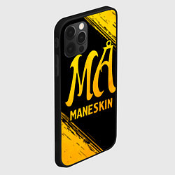 Чехол для iPhone 12 Pro Max Maneskin - gold gradient, цвет: 3D-черный — фото 2