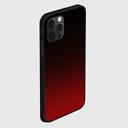 Чехол для iPhone 12 Pro Max Градиент от тёмного до тёмно красного, цвет: 3D-черный — фото 2