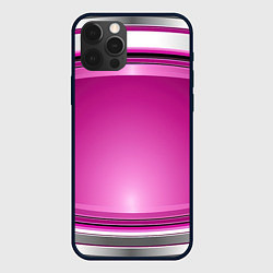 Чехол для iPhone 12 Pro Max Розовый выпуклый фон, цвет: 3D-черный