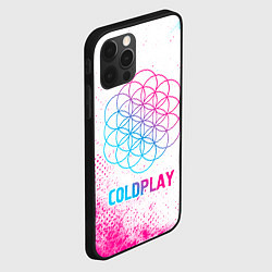 Чехол для iPhone 12 Pro Max Coldplay neon gradient style, цвет: 3D-черный — фото 2