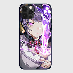 Чехол для iPhone 12 Pro Max Genshin Impact Raiden Baal, цвет: 3D-черный