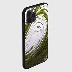 Чехол для iPhone 12 Pro Max Бело-зеленая краска, цвет: 3D-черный — фото 2