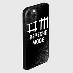 Чехол для iPhone 12 Pro Max Depeche Mode glitch на темном фоне, цвет: 3D-черный — фото 2